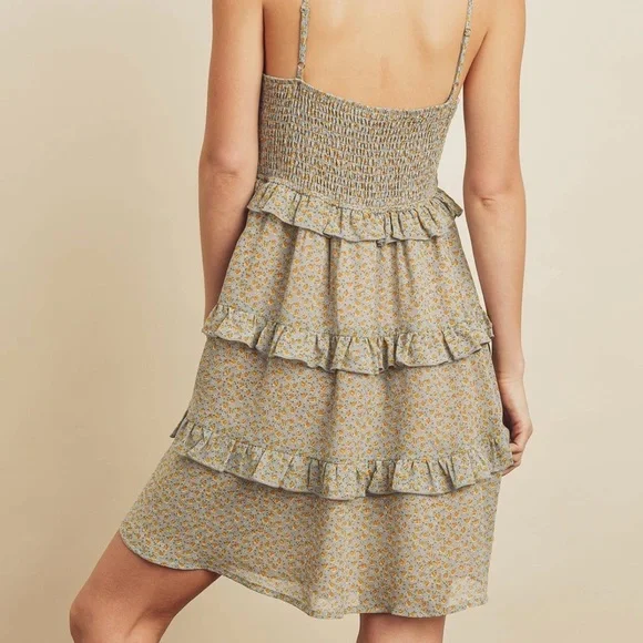 NWT! Ruffle Tiered Mini Dress - Picture 3 of 4